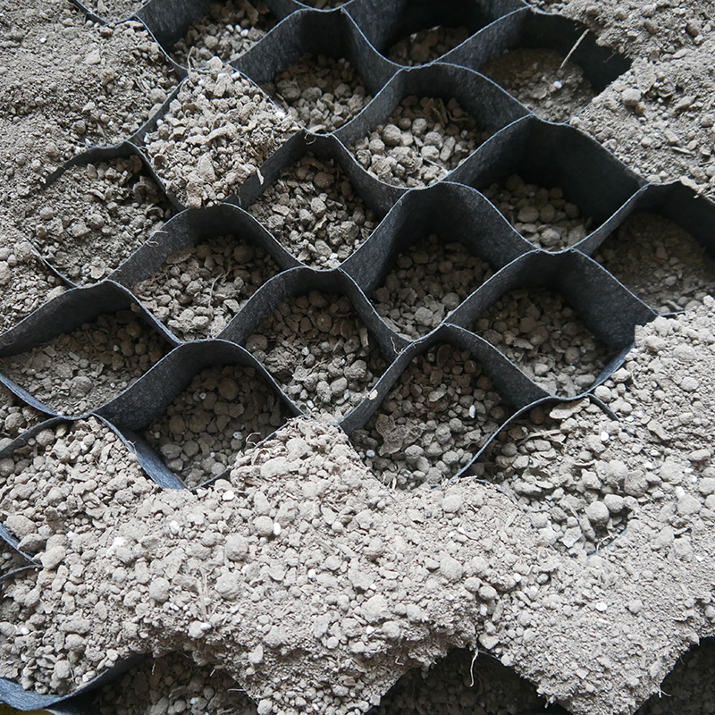 Geogridrum for kemiske fibre